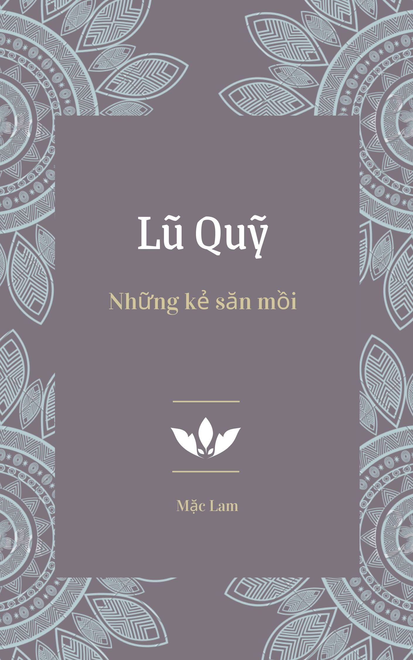Grey Teal Mandala Buddhist Life Book Cover